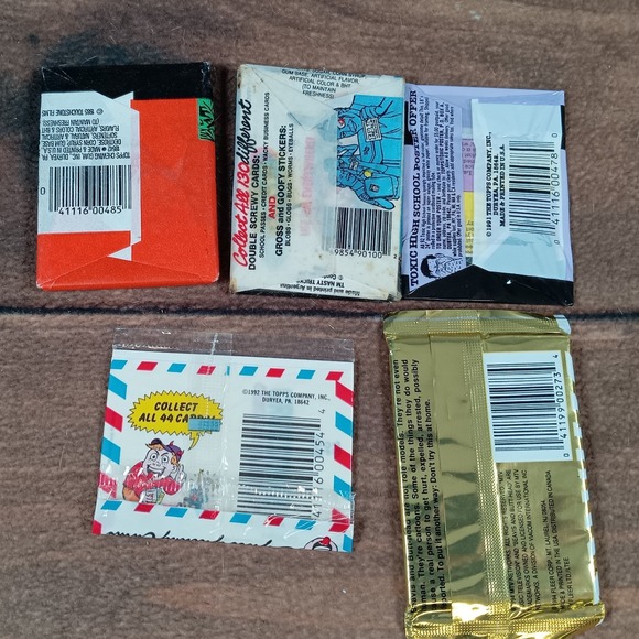 Vintage 1970s-90s Trading Card Wax‎ Packs Garbage Pail Kids Gruesome Greetings - Picture 2 of 2